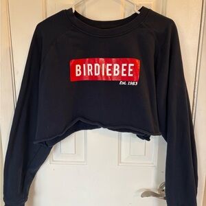 Birdiebee Black Cropped Sweatshirt